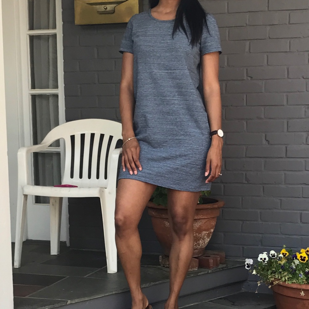 Blue shift dress